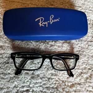Childs Ray-Ban Black Glasses with Blue Case